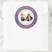 Veterans Party of America Circle Logo Sticker Lg. (Tas)