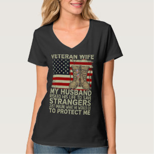 Veterans vrouw Mijn man riskeerde haar leven om te T-shirt