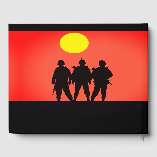 Veteransoldaten gevierd door het leven van het gas gastenboek (Achterkant)