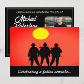 Veteransoldaten gevierd door het leven van het gas kaart (Voorkant / Achterkant)