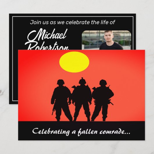 Veteransoldaten gevierd door het leven van het gas kaart (Voorkant / Achterkant)