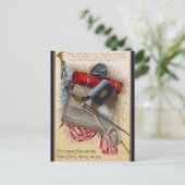  veteransoldaten van de burgeroorlog briefkaart (Staand voorkant)