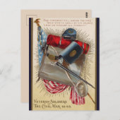  veteransoldaten van de burgeroorlog briefkaart (Voorkant / Achterkant)