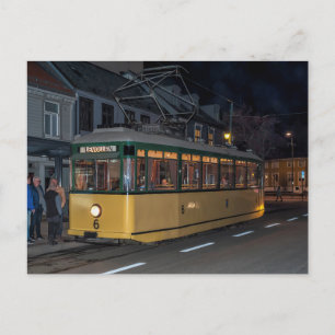 Veterantram in Trondheim, Noorwegen. Briefkaart