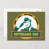 Veterens Dag Briefkaart (Voorkant / Achterkant)