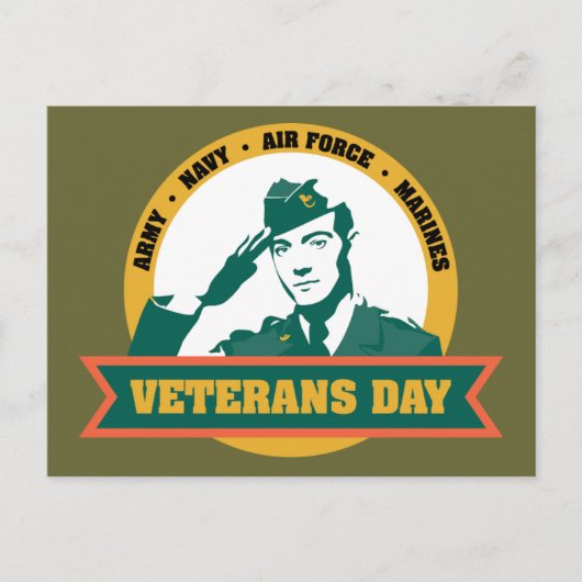 Veterens Dag Briefkaart (Voorkant)