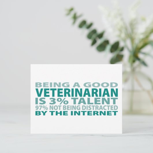 Veterinair 3% Talent Briefkaart (Staand voorkant)