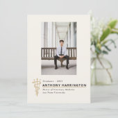 Veterinair Afstuderen Black Gold-symbool Aankondiging (Staand voorkant)