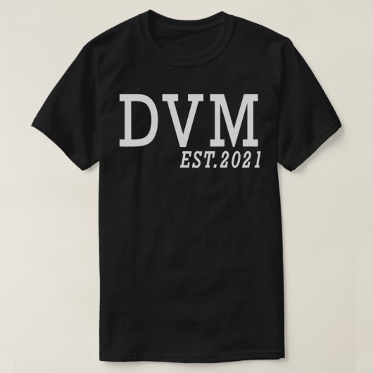 Veterinair Afstuderen DVM EST 2021 Vet T-shirt (Design voorkant)