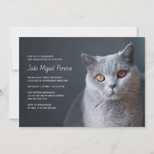 Veterinair Afstuderen Feest Casual Kaart (Voorkant)