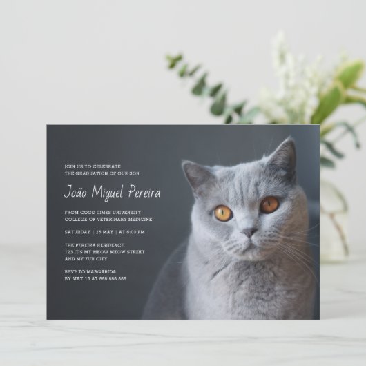 Veterinair Afstuderen Feest Casual Kaart (Staand voorkant)