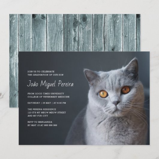 Veterinair Afstuderen Feest Casual Kaart (Voorkant / Achterkant)