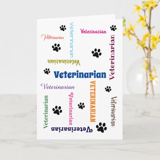 Veterinair Afstuderen Kaart (Gele Bloem)