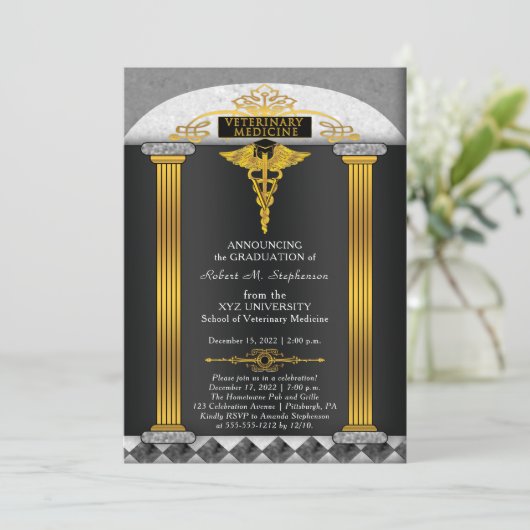 Veterinair Afstuderen Kaart (Staand voorkant)