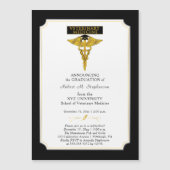 Veterinair Afstuderen Magnetische Uitnodiging (Voorkant)