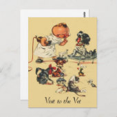  veterinair bezoek aan het Vet Briefkaart (Voorkant / Achterkant)