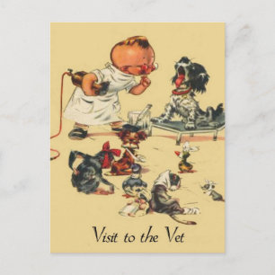  veterinair bezoek aan het Vet Briefkaart