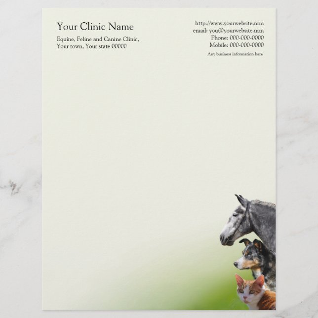 Veterinair chirurgische briefhoofd ontwerp (Voorkant)