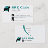 Veterinair Clinic | Info Afsprakenkaartje (Voorkant / Achterkant)