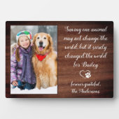 Veterinair Dank u Gepersonaliseerde foto van het P Fotoplaat (voorkant)