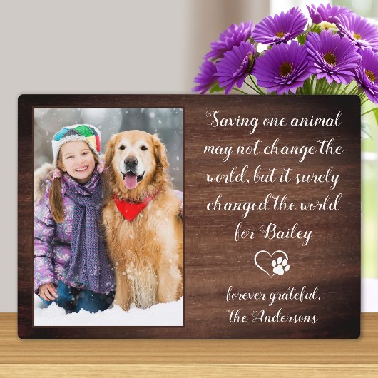 Veterinair Dank u Gepersonaliseerde foto van het P Fotoplaat