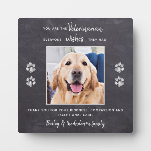 Veterinair Dank u, veterinair foto Fotoplaat (Voorkant)