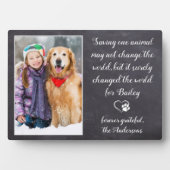 Veterinair Dank u Veterinary Dog Pet Photo Fotoplaat (voorkant)