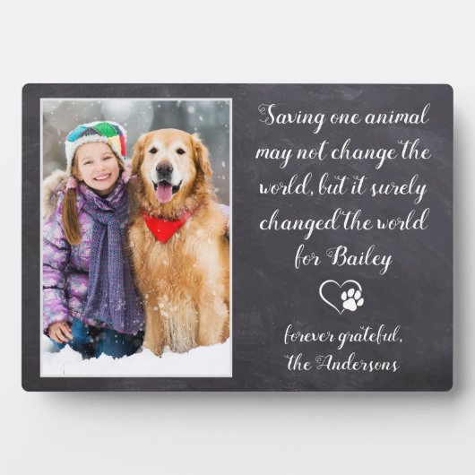 Veterinair Dank u Veterinary Dog Pet Photo Fotoplaat (voorkant)