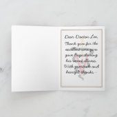 Veterinair Dank u wel Bedankkaart (Binnen)