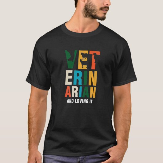 Veterinair en liefhebbend, technisch veterinair te t-shirt (Voorkant)