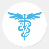 Veterinair geneesmiddelsymbool ronde sticker (Voorkant)