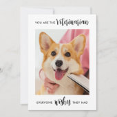 Veterinair gepersonaliseerd Pet Dog Foto Veterinar Bedankkaart (Voorkant)
