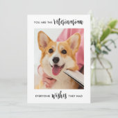 Veterinair gepersonaliseerd Pet Dog Foto Veterinar Bedankkaart (Staand voorkant)