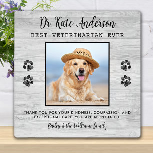 Veterinair Gift Custom Pet Dog Foto Dank u Fotoplaat