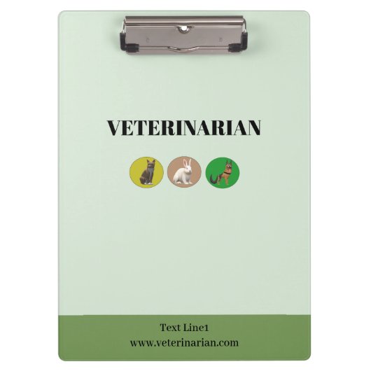 Veterinair Groen Klembord (Voorkant)