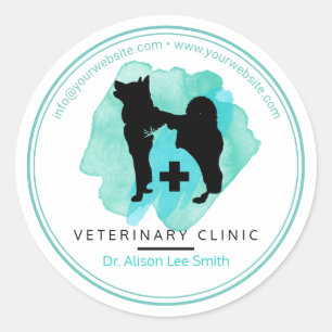 Veterinair klinisch kruis ronde sticker