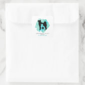 Veterinair klinisch kruis vierkante sticker (Tas)