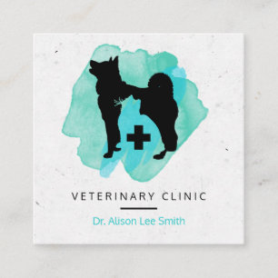 Veterinair klinisch kruis vierkante visitekaartje