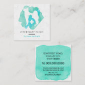 Veterinair klinisch kruis vierkante visitekaartje (Voorkant / Achterkant)