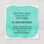 Veterinair klinisch kruis vierkante visitekaartje (Achterkant)