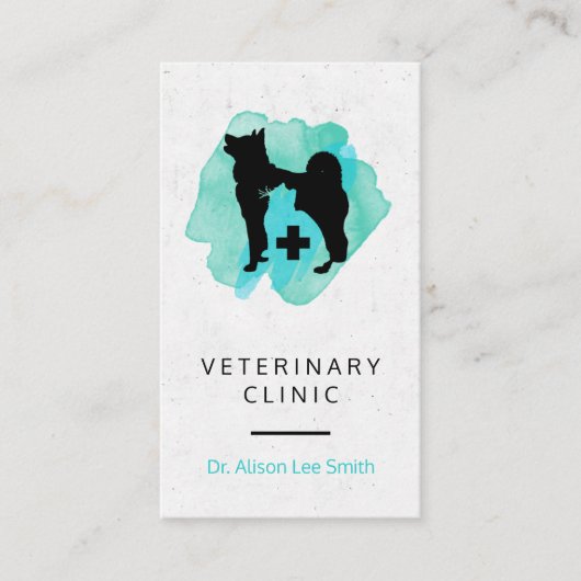 Veterinair klinisch kruis  visitekaartje (Voorkant)