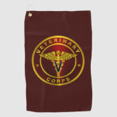 Veterinair Korps Golfhanddoek (Voorkant)