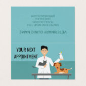 Veterinair Man en Dieren - Klantenbenoeming Visitekaartje (Buitenkant ongevouwen)