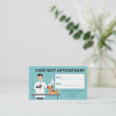 Veterinair Man - Vet Clinic Next Appointment Visitekaartje (Staand voorkant)