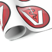 Veterinair medisch symbool cadeaupapier (Rol Hoek)