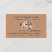 Veterinair Navy Brown Paws PetSitter Visitekaartje (Achterkant)