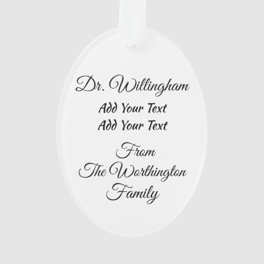 Veterinair Ornament (achterkant)