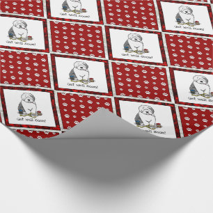 Veterinair oud Engels Sheepdog Cute Get Good Cadeaupapier