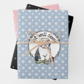 Veterinair oud Engels Sheepdog Cute Get Good Inpakpapier Vel (In situ)