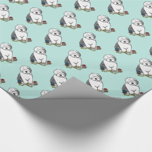 Veterinair Oud Engels Sheepdog Gray 1 Cute Vet Cadeaupapier